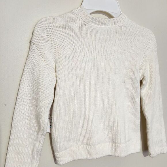Carter's Sweater For Girls Size 4 100%cotton  Color Ivory - Picture 2 of 10